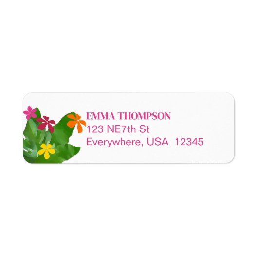 Tropical Tiki Return Address Label (Vorne)