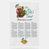 Tropical Tiki Time Luau Summer Beach Hochzeit Acrylschild (Vorderseite)