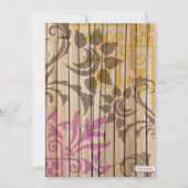 Tropical Tiki Wood Tattoo Bridal Dusche Einladung (Rückseite)