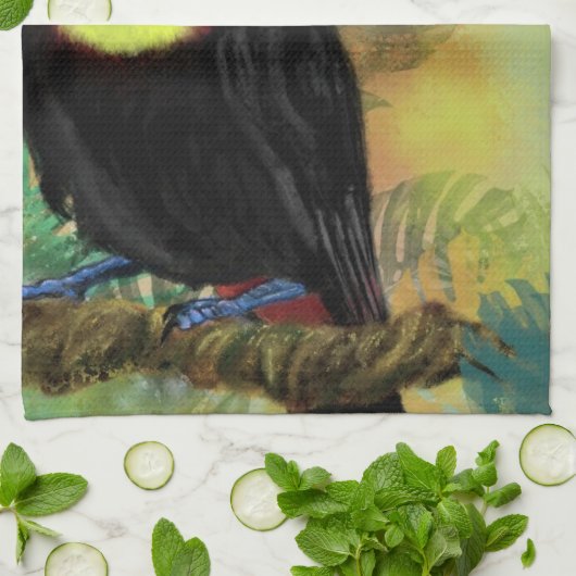 Tropical Toco Toucan Küchentuch (Gefaltet)