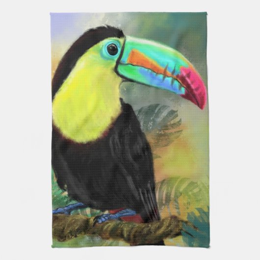 Tropical Toco Toucan Küchentuch (Vertikal)