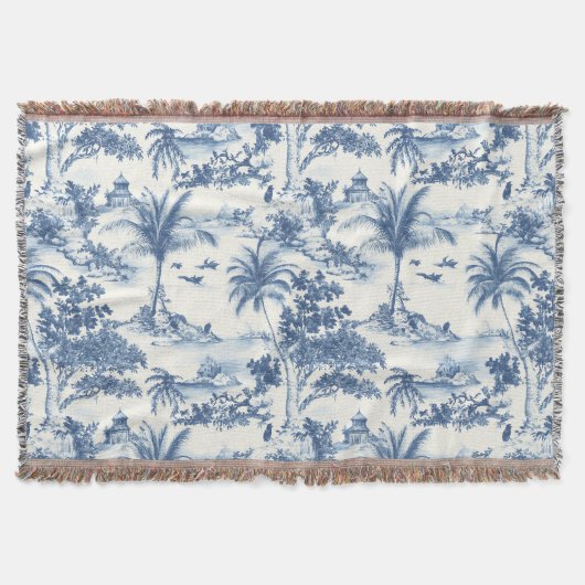 Tropical Toile De Jouy Decke (Vorderseite)