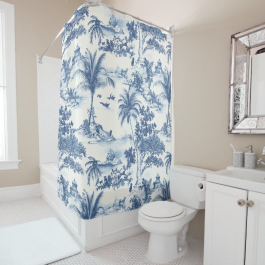 Tropical Toile De Jouy Duschvorhang (Beispiel)