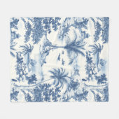 Tropical Toile De Jouy Fleecedecke (Vorderseite (Horizontal))