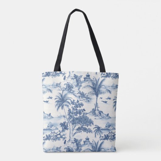 Tropical Toile De Jouy Tasche (Rückseite)