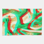 Tropical Tones Waves Abstract Art Kitchen Towel Geschirrtuch (Horizontal)