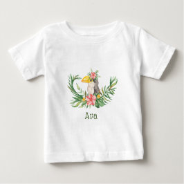 Tropical Toucan Bird Floral Baby Dusche Baby T-shirt