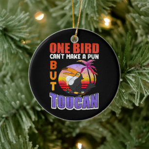 Tropical Toucan Bird Vintag Funny Toucan Bird Pub Keramik Ornament