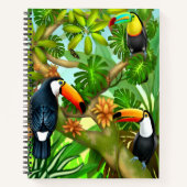 Tropical Toucan Birds Spiral Notebook Notizbuch (Vorderseite)