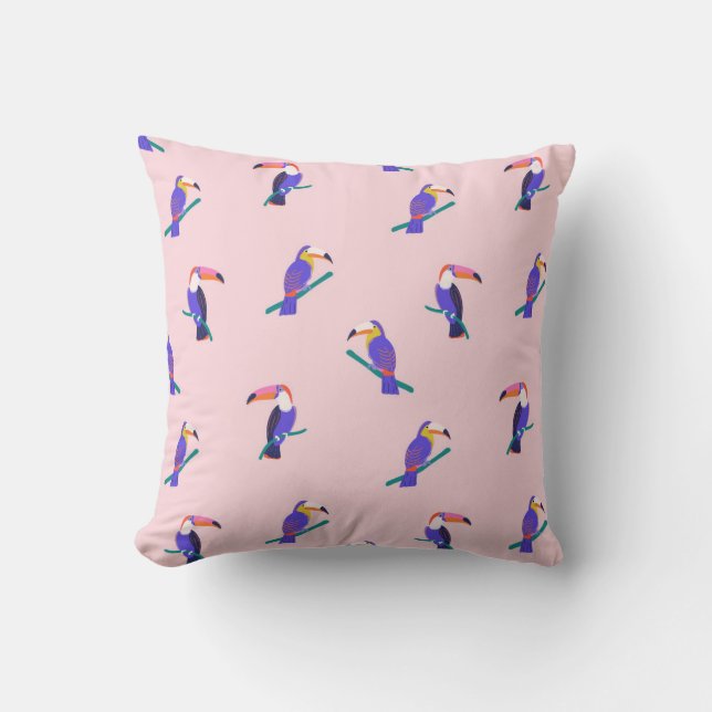 Tropical Toucan Bliss Kissen (Vorderseite)