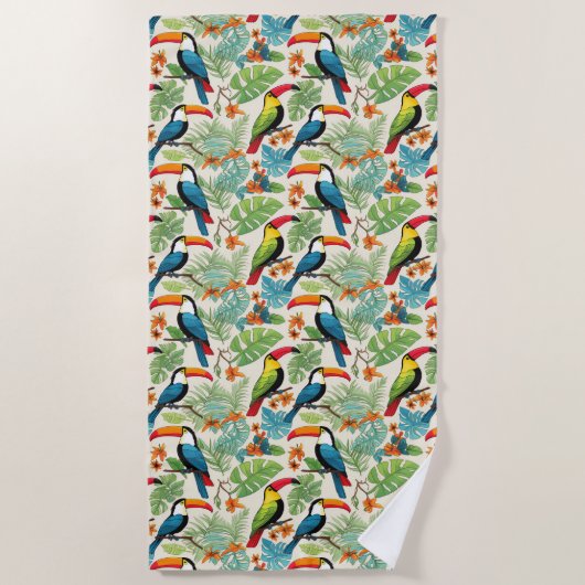 Tropical Toucan Canopy Strandtuch (Vorderseite)