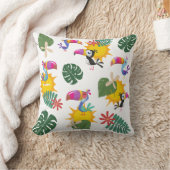 Tropical Toucan Cluster Square Pillow Kissen (Decke)