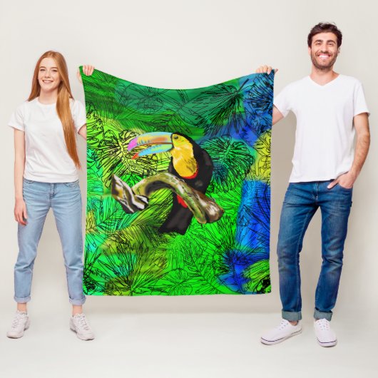 Tropical Toucan Fleece Blanket (Beispiel)