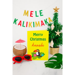 Tropical Toucan Frohe Weihnachten Karte