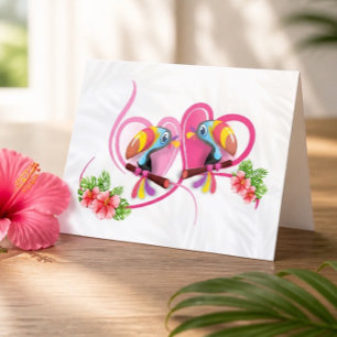 Tropical Toucan Liebe Grußkarte Feiertagskarte