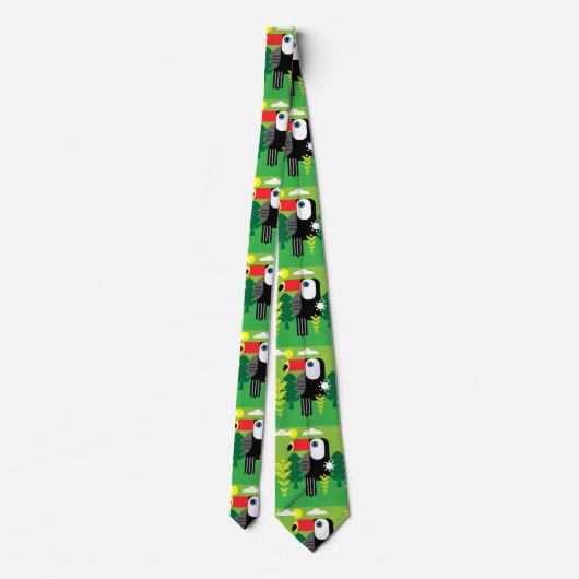 Tropical Toucan Neck Tie Krawatte (Rückseite)