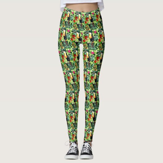 Tropical Toucan Paradise Leggings (Vorderseite)