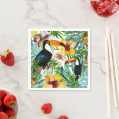 Tropical Toucan Paradise Palm Ananas Moderne Serviette (Beispiel)