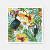 Tropical Toucan Paradise Palm Ananas Moderne Serviette (Vorderseite)