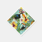 Tropical Toucan Paradise Palm Ananas Moderne Serviette (Ecke)