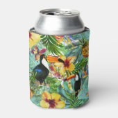 Tropical Toucan Party Palm Ananas Moderne Dosenkühler (Kanne Vorderseite)