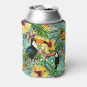Tropical Toucan Party Palm Ananas Moderne Dosenkühler (Kanne Rückseite)