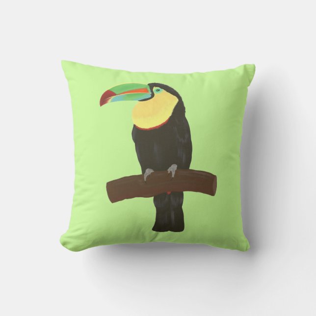 Tropical Toucan Pillow Kissen (Vorderseite)