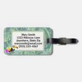 Tropical Toucan Pura Vida Design Gepäckanhänger (Rückseite horizontal)