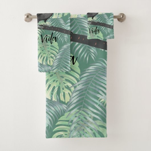Tropical Toucan Pura Vida Design Handtuch Set (Insitu)