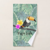 Tropical Toucan Pura Vida Design Handtuch Set (Handtuch)