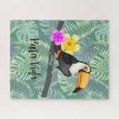 Tropical Toucan Pura Vida Design Jigsaw Puzzle (Horizontal)