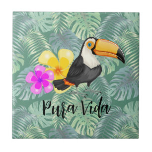 Tropical Toucan Pura Vida Design Keramik Tile Fliese