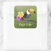 Tropical Toucan Pura Vida Design Sticker (Tasche)