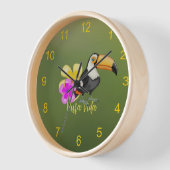 Tropical Toucan Pura Vida Design Uhr (Winkel)