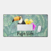 Tropical Toucan Pura Vida Schreibtischunterlage (Tastatur & Maus)