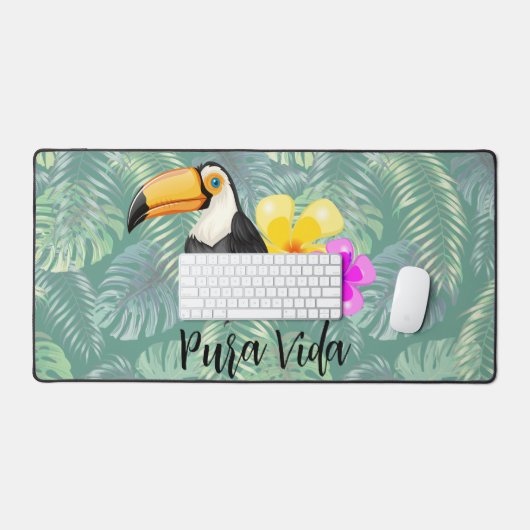 Tropical Toucan Pura Vida Schreibtischunterlage (Tastatur & Maus)