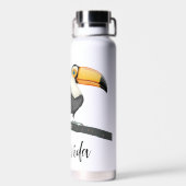 Tropical Toucan Pura Vida Trinkflasche (Rückseite)
