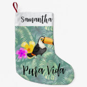 Tropical Toucan Pura Vida Weihnachten Strumpf Kleiner Weihnachtsstrumpf (Vorderseite)