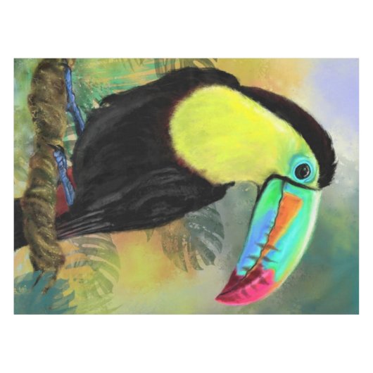 Tropical Toucan Tableclout Tischdecke (Vorderseite (Horizontal))