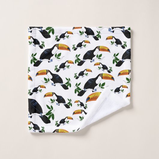 Tropical Toucans - Playful Jungle Badhandtuch Set (Waschlappen)