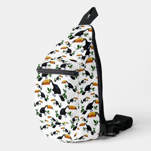 Tropical Toucans - Playful Jungle Crossbody Bag (Rechte Ecke)