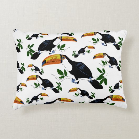 Tropical Toucans - Playful Jungle Dekokissen (Vorderseite)