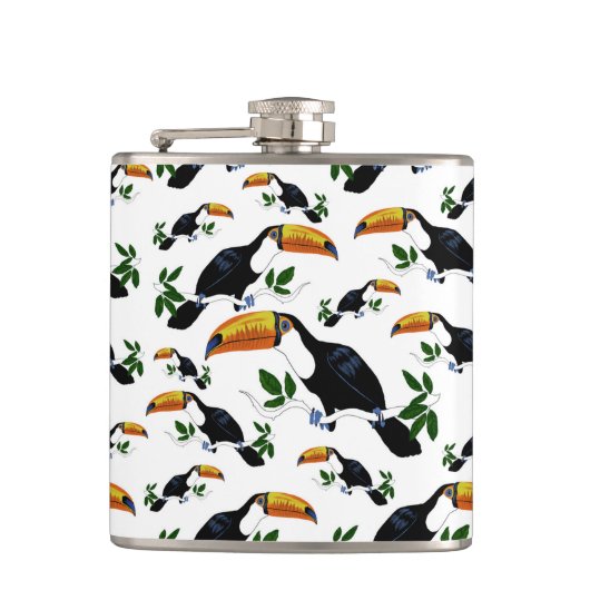 Tropical Toucans - Playful Jungle Flachmann (Vorderseite)