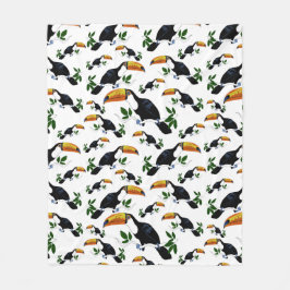 Tropical Toucans - Playful Jungle Fleecedecke