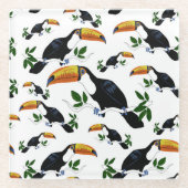 Tropical Toucans - Playful Jungle Glasuntersetzer (Vorderseite)
