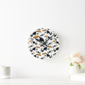 Tropical Toucans - Playful Jungle Runde Wanduhr (Zuhause)