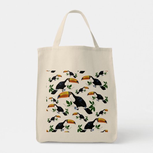 Tropical Toucans - Playful Jungle Tragetasche (Rückseite)