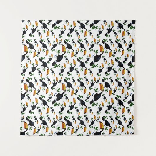Tropical Toucans - Playful Jungle Wandteppich (Vorderseite (Horizontal))