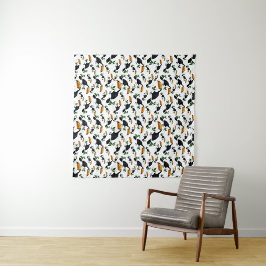 Tropical Toucans - Playful Jungle Wandteppich (Beispiel (Horizontal))