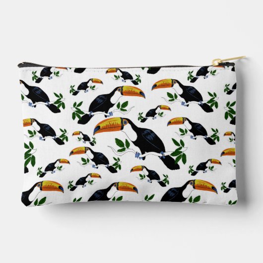 Tropical Toucans - Playful Jungle Zubehörtasche (Rückseite)